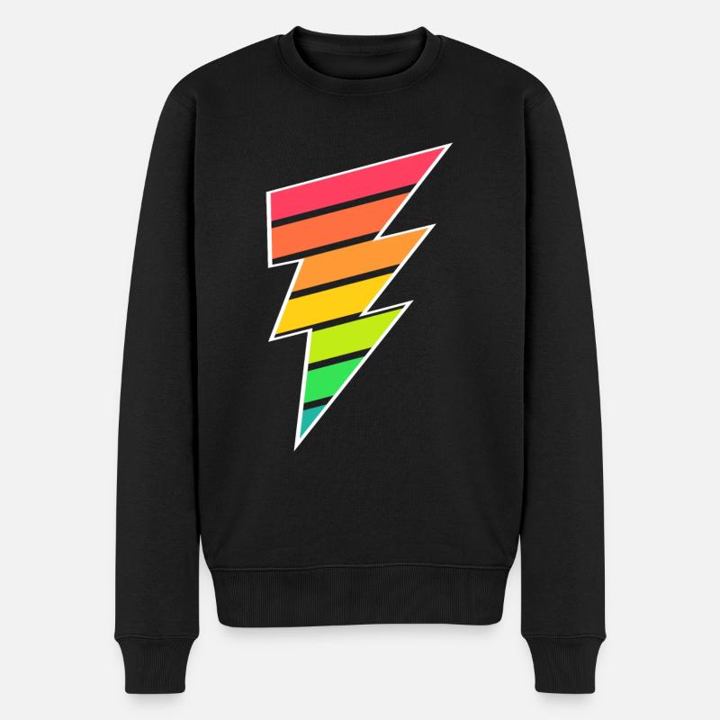 Éclair coloré - Pull Premium bio Homme - noir