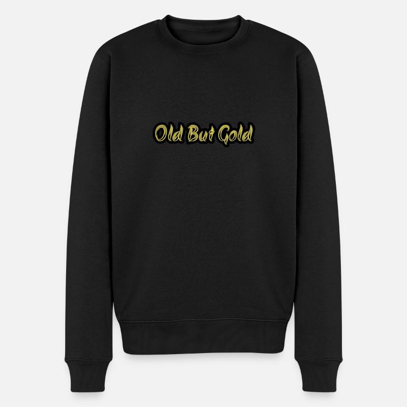 Old But Gold - Männer Premium Bio Pullover - Schwarz