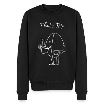 Thats Me Lustig Kaffee Kaffeebohne Geschenk - Männer Premium Bio Pullover - Schwarz - Vorne - Nico (187cm)