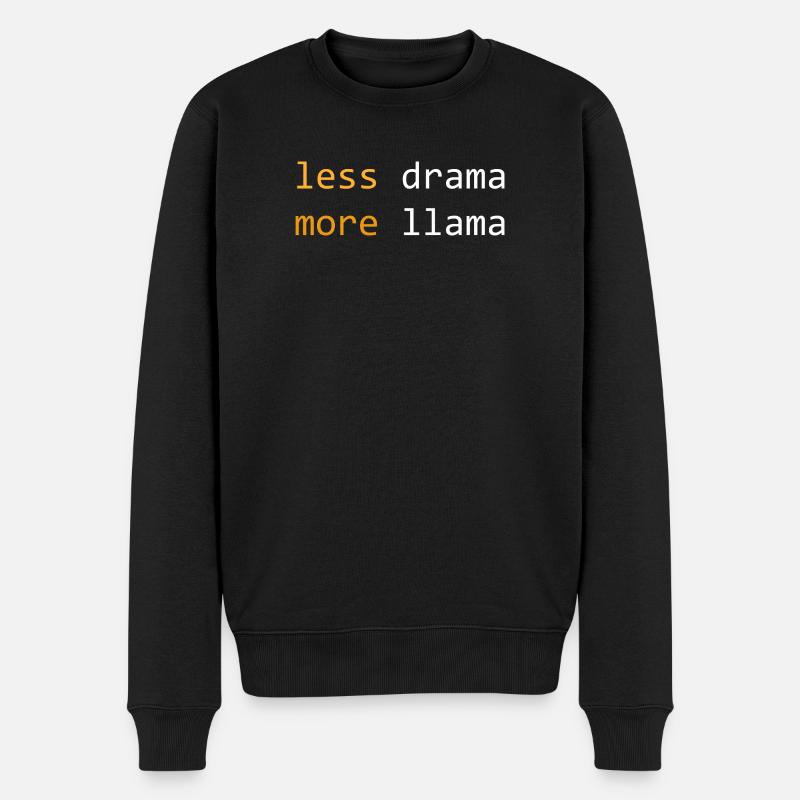 Less drama, more Llama, dark - Maglione ecologico premium da uomo - nero