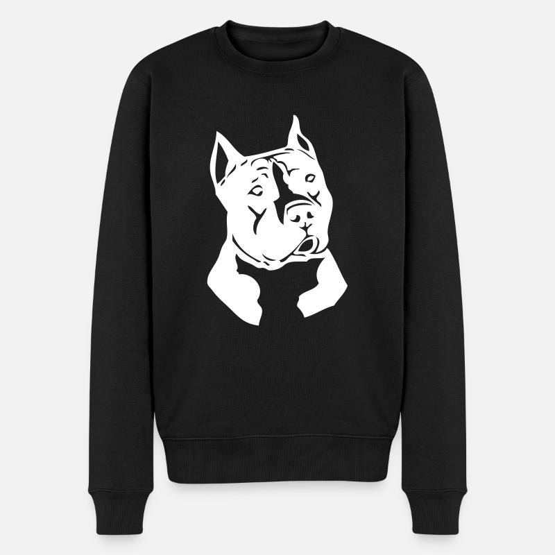 pitbull © - www.dog-power.nl - Männer Premium Bio Pullover - Schwarz