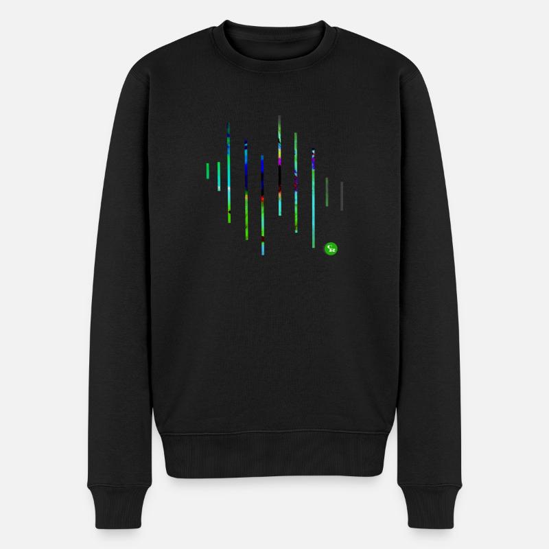 geometrische Kunst - Männer Premium Bio Pullover - Schwarz