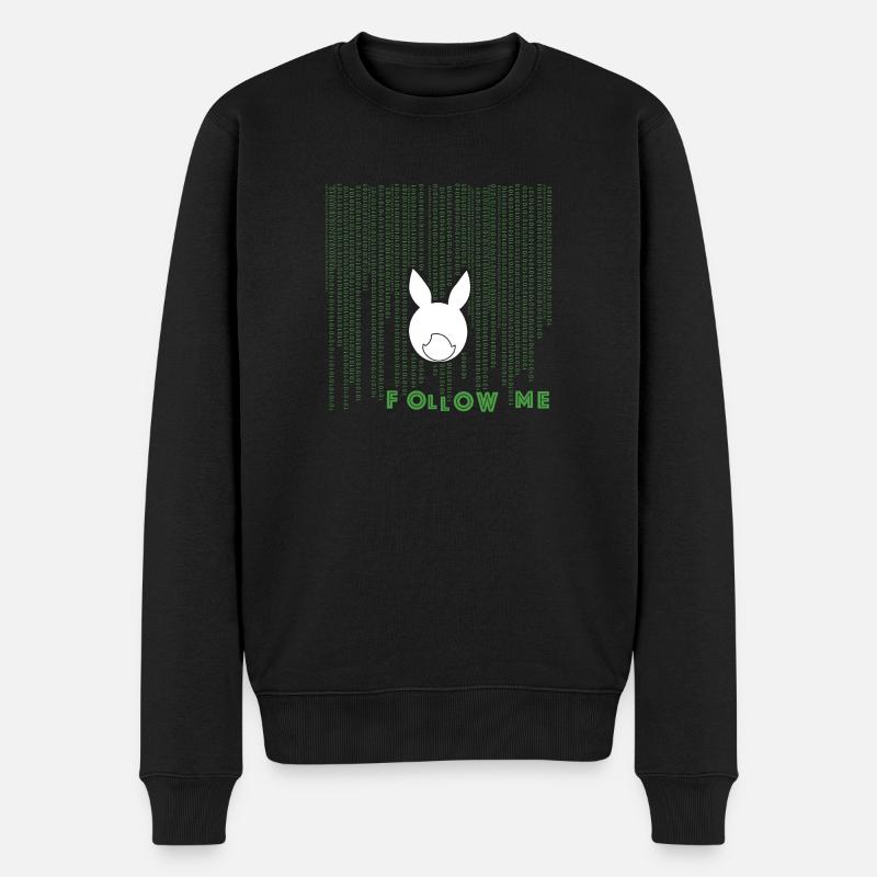 white rabbit - Männer Premium Bio Pullover - Schwarz