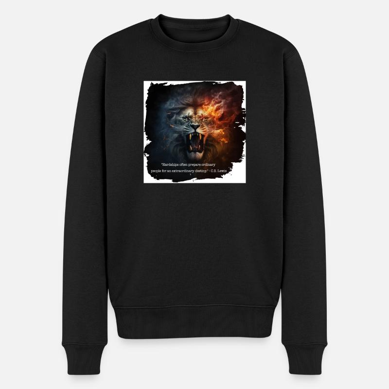 lion - Pull Premium bio Homme - noir