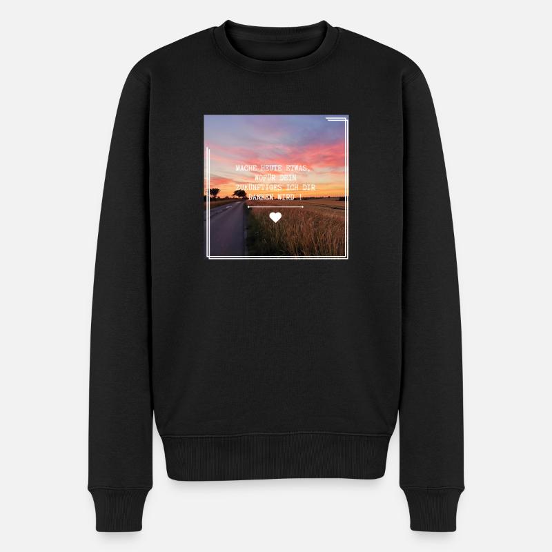 Selbstliebe - Männer Premium Bio Pullover - Schwarz