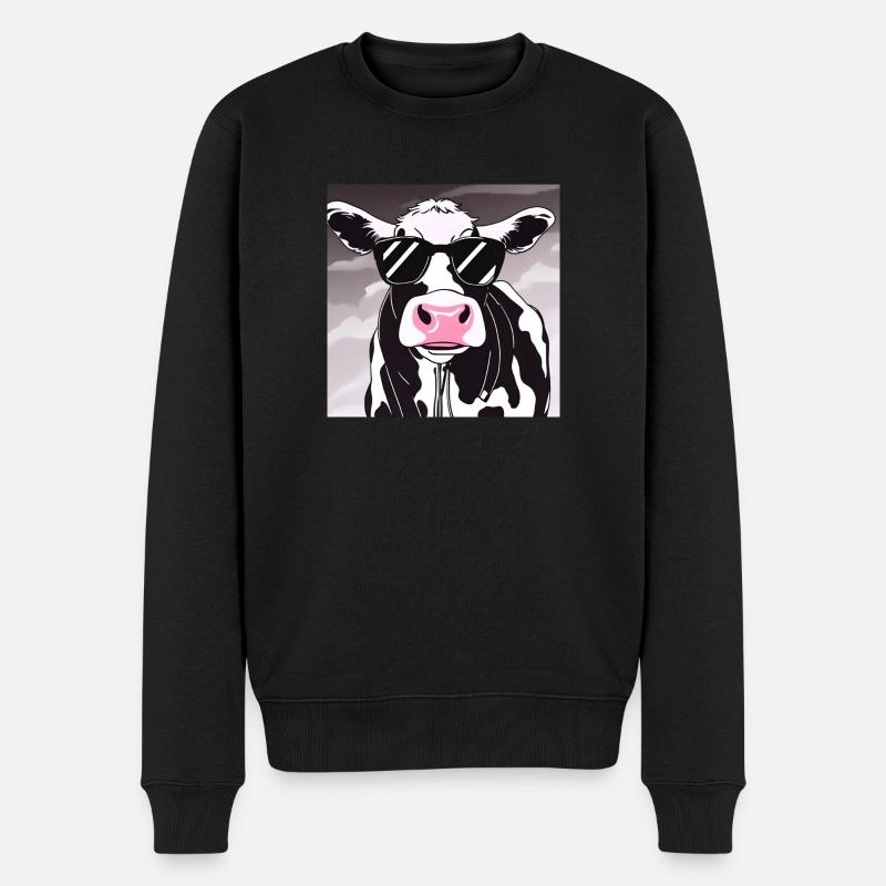 Coolcow - Männer Premium Bio Pullover - Schwarz