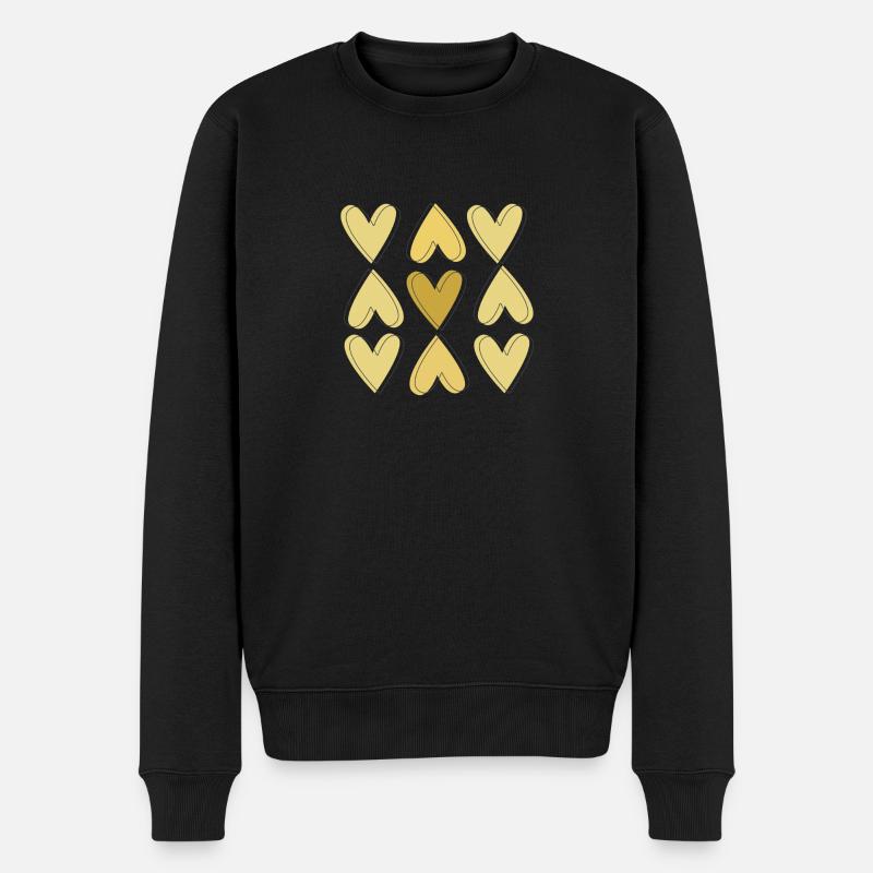 Amour Hart d’or - Pull Premium bio Homme - noir