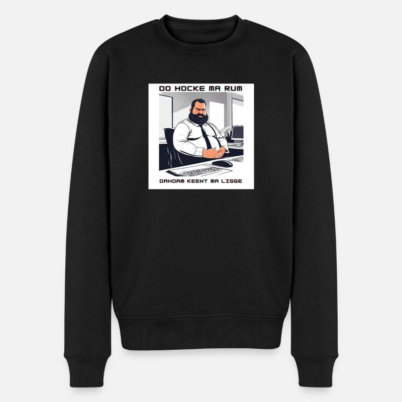 Demotivation Bürokollege - Männer Premium Bio Pullover - Schwarz
