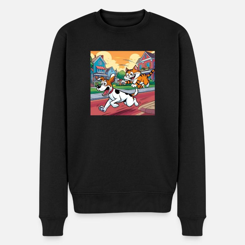 Puissance Cat - Pull Premium bio Homme - noir