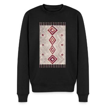 Tapis marocain dessiné à la main - Pull Premium bio Homme - noir - Devant - Nico (187cm)