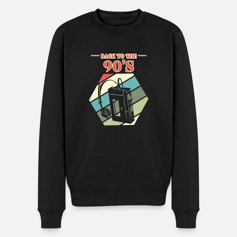 Walkman kassette tape 90er jahre - geschenk - Männer Premium Bio Pullover - Schwarz