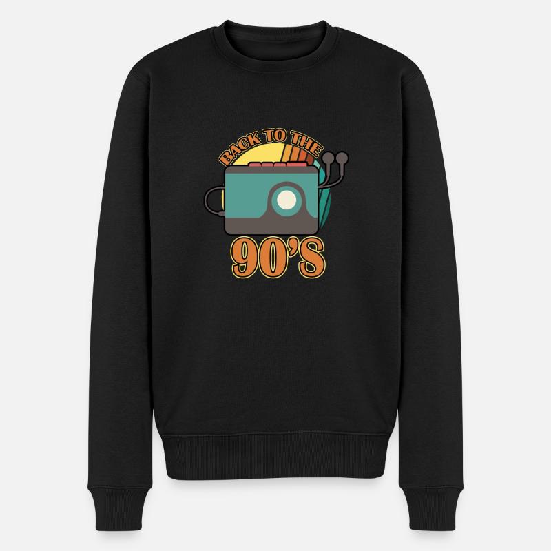 Walkman - geschenkidee - Männer Premium Bio Pullover - Schwarz