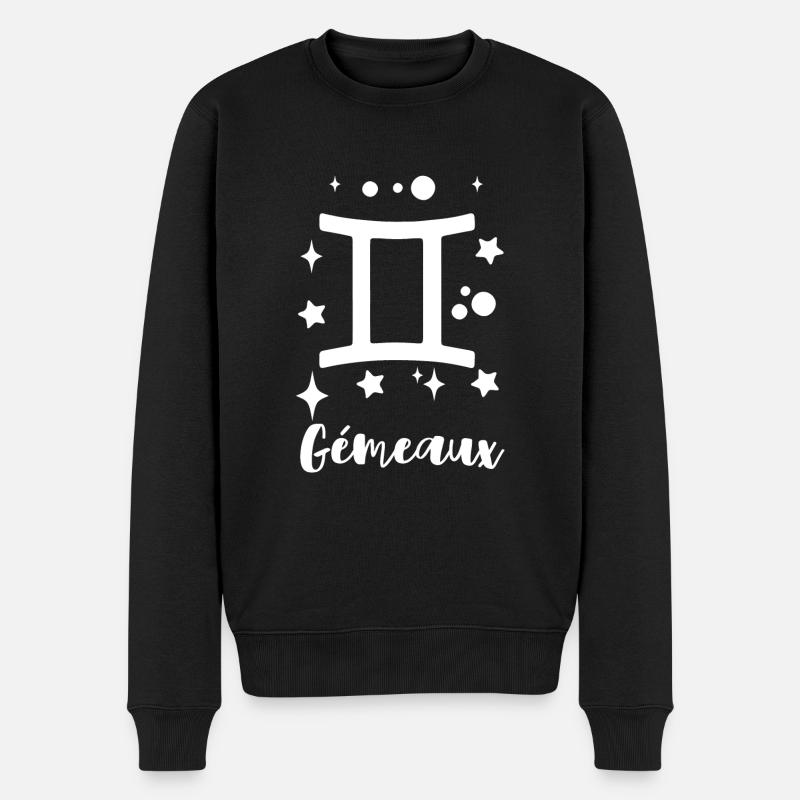 gémeaux - Pull Premium bio Homme - noir