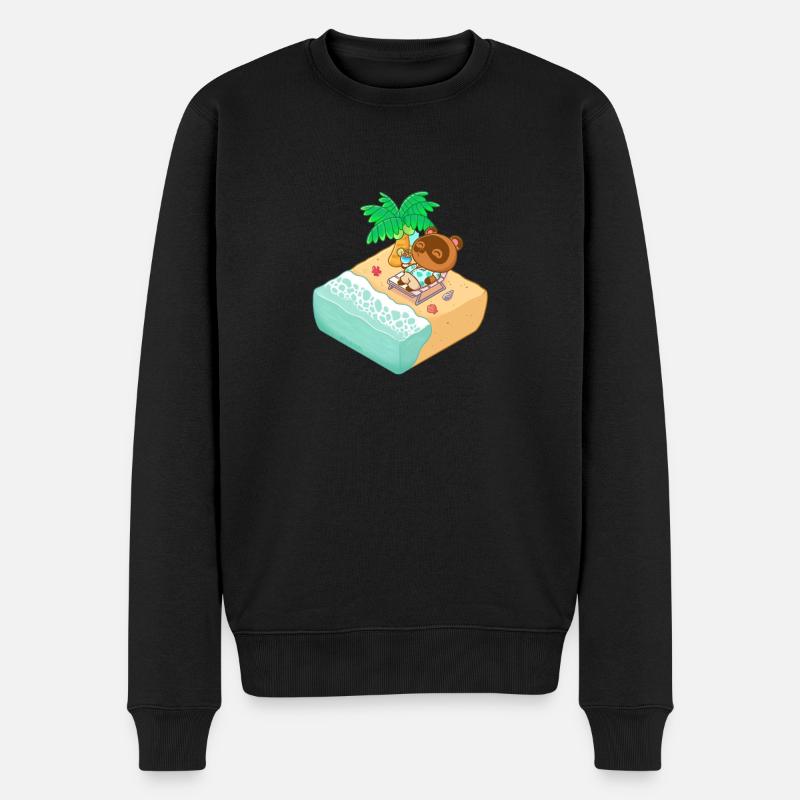 Vacances à la plage - Pull Premium bio Homme - noir