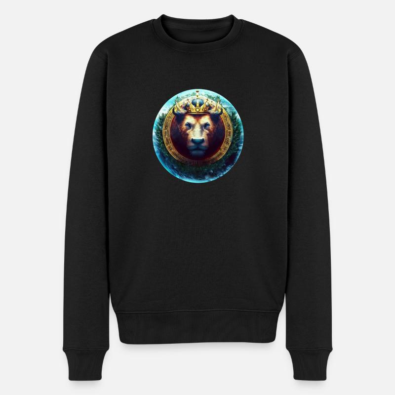 Kryptowährung Bull - Männer Premium Bio Pullover - Schwarz