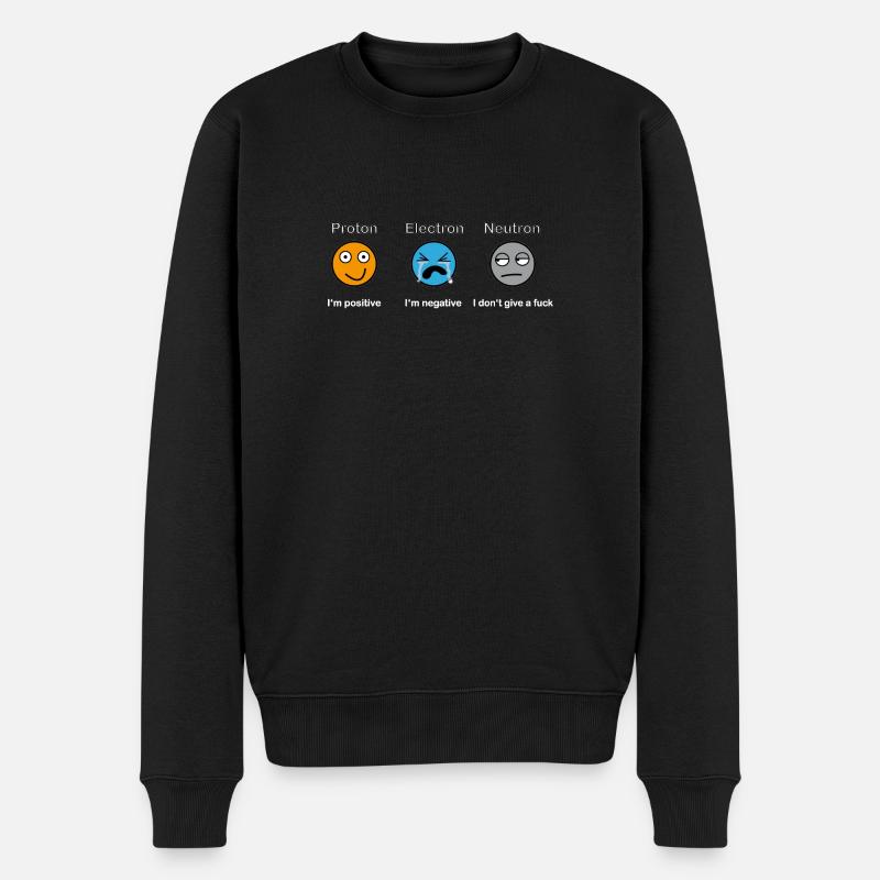 Proton Electron Neutron - Männer Premium Bio Pullover - Schwarz