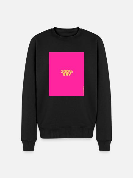 100 % Gay - Männer Premium Bio Pullover - Schwarz