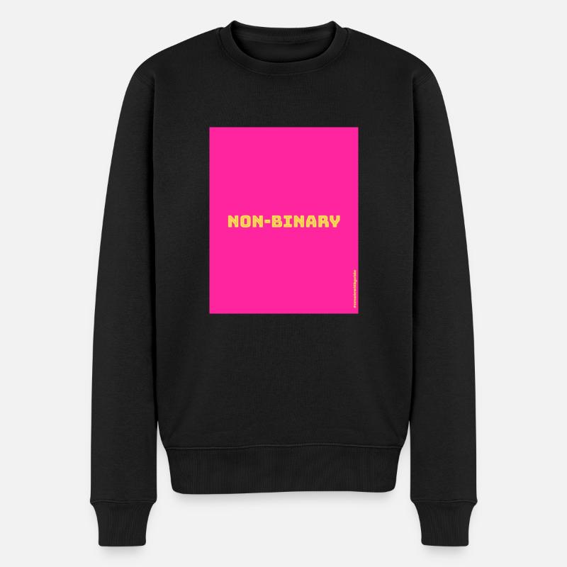 Non-binary - Männer Premium Bio Pullover - Schwarz