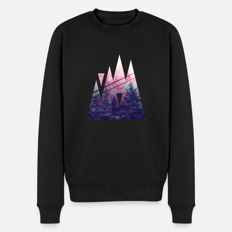 Shape of Woods - Männer Premium Bio Pullover - Schwarz