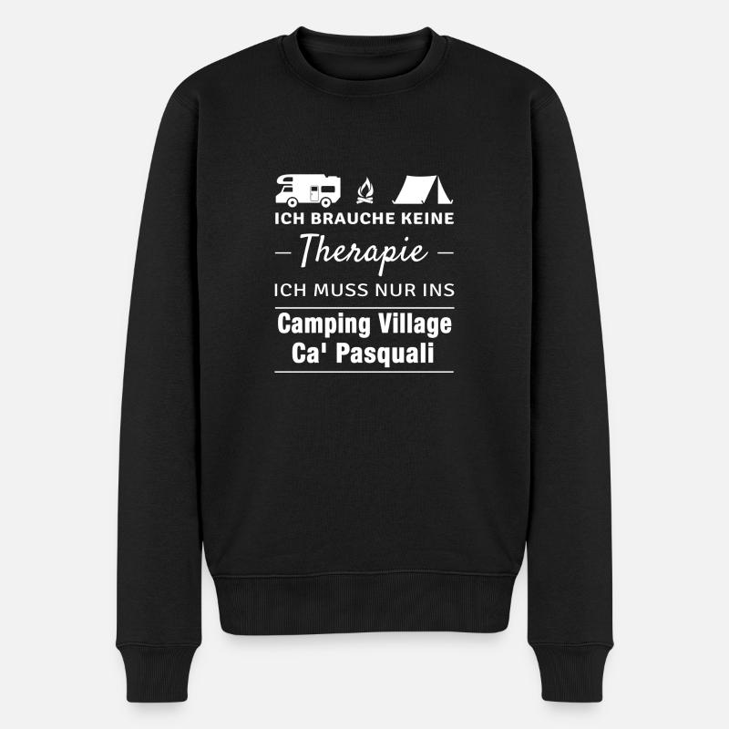 Therapie Ca' Pasquali Village - Männer Premium Bio Pullover - Schwarz