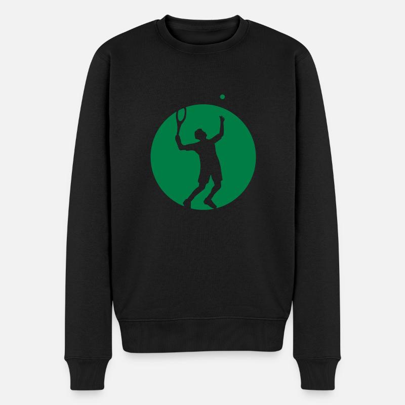 tennis_01_a_1c - Pull Premium bio Homme - noir