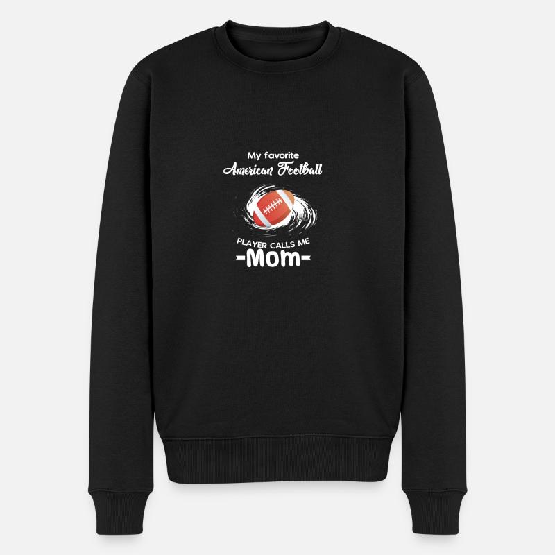 American Football Mom - Männer Premium Bio Pullover - Schwarz