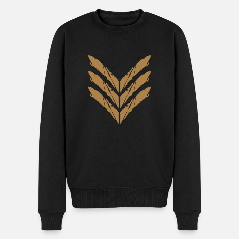 Rang Abzeichen General Soldat - Männer Premium Bio Pullover - Schwarz