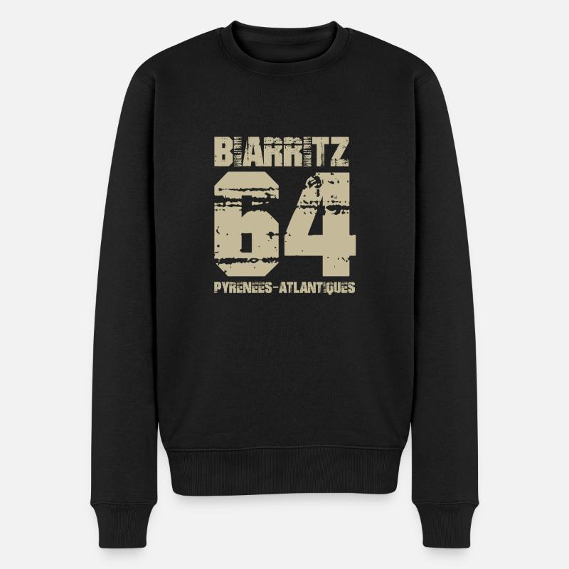 Aquitaine Pyrénées Atlantiques 64 Biarrritz - Pull Premium bio Homme - noir