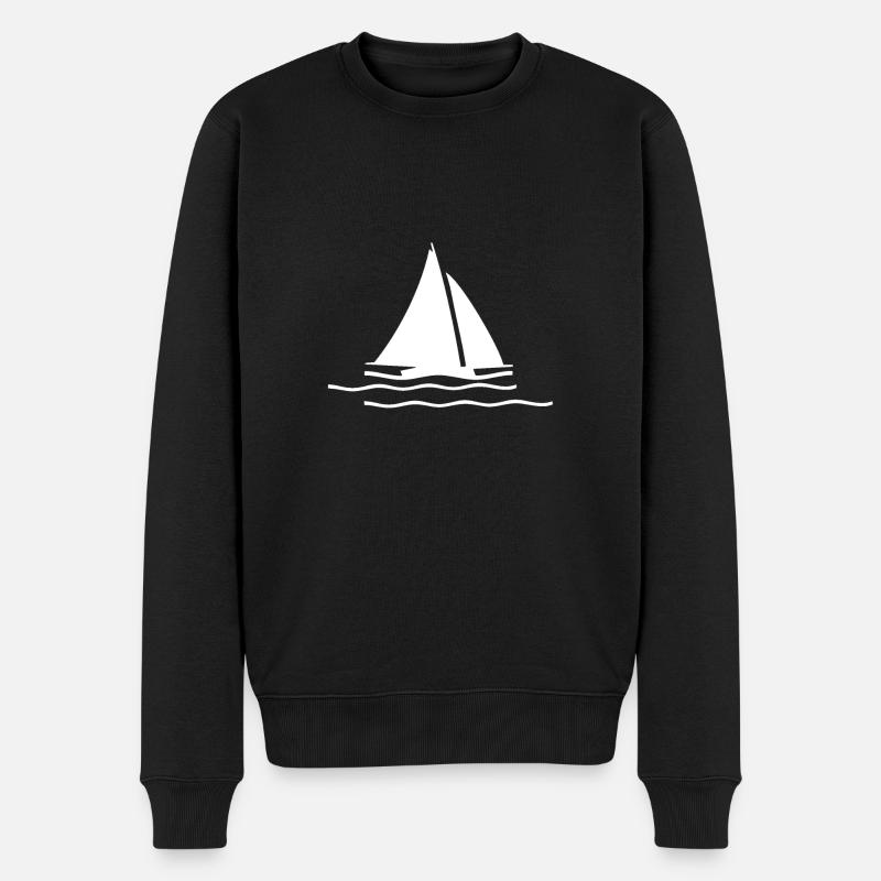 Segeln - Männer Premium Bio Pullover - Schwarz