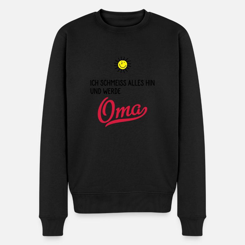 oma - Männer Premium Bio Pullover - Schwarz