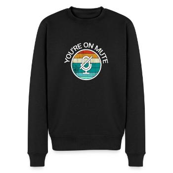 Youre on mute - Männer Premium Bio Pullover - Schwarz - Vorne - Nico (187cm)