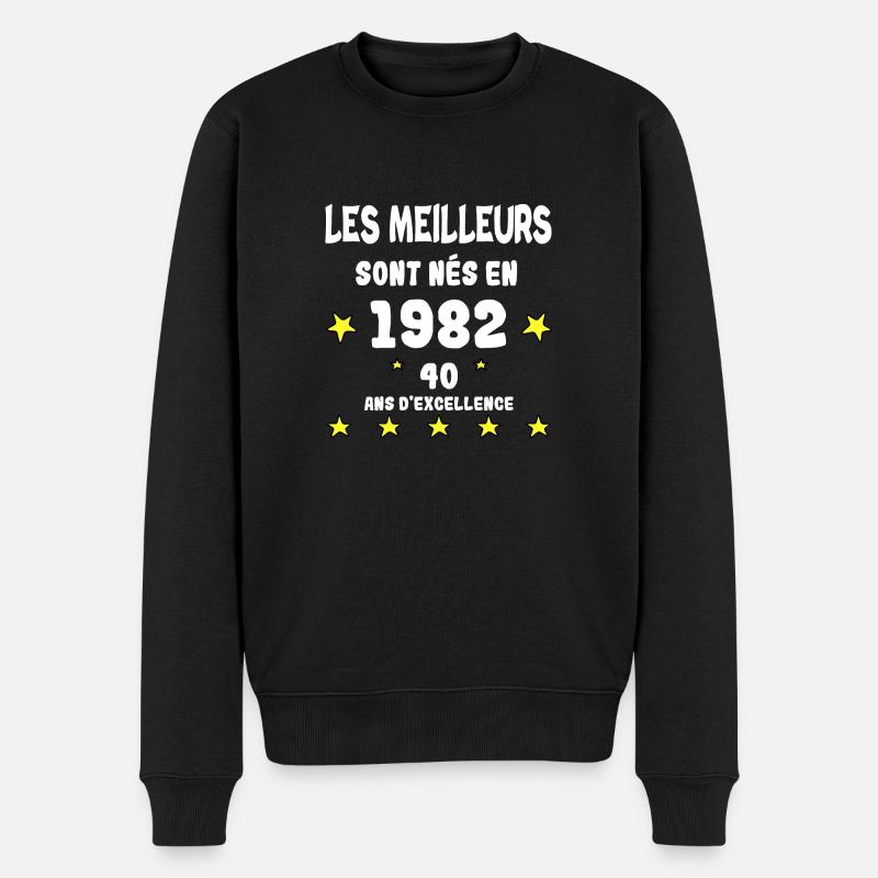 Anniversaire 40 ans - Pull Premium bio Homme - noir