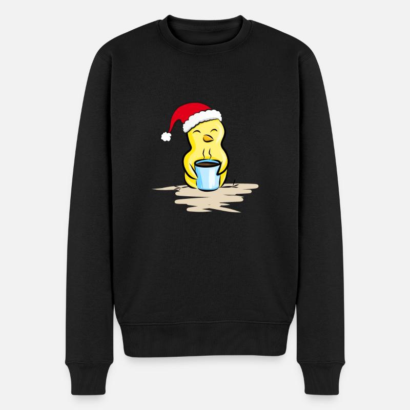 Küken - Männer Premium Bio Pullover - Schwarz