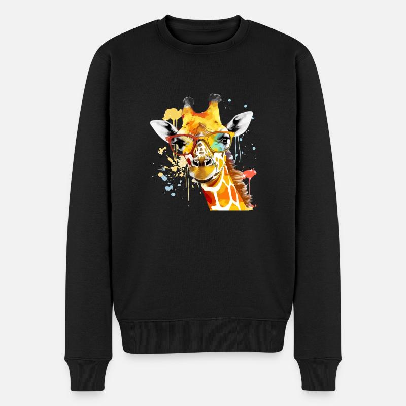 Elsy la girafe - Pull Premium bio Homme - noir