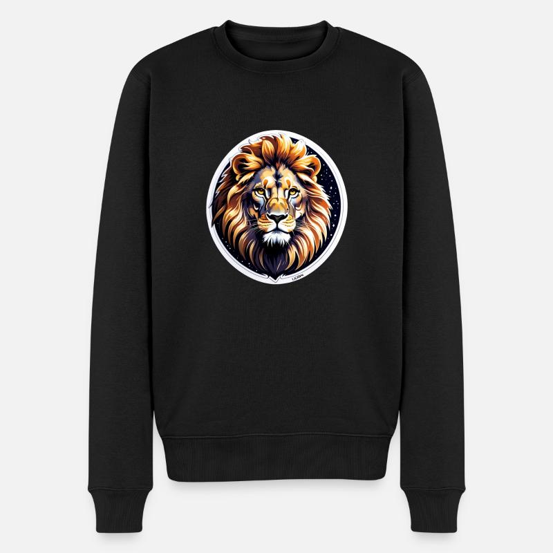 tete de lion - Pull Premium bio Homme - noir