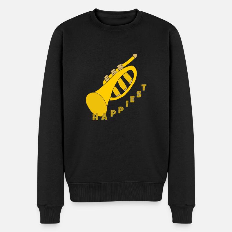 LA TROMPETTE LA PLUS HEUREUSE - Pull Premium bio Homme - noir