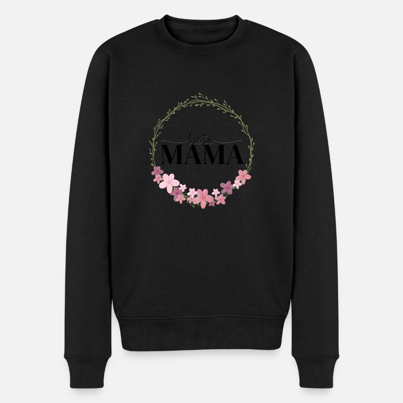 Beste Mama - Männer Premium Bio Pullover - Schwarz