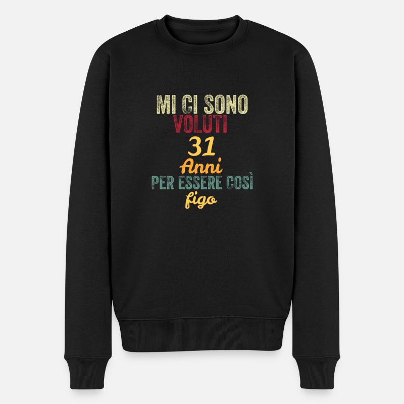 31e anniversaire - Pull Premium bio Homme - noir