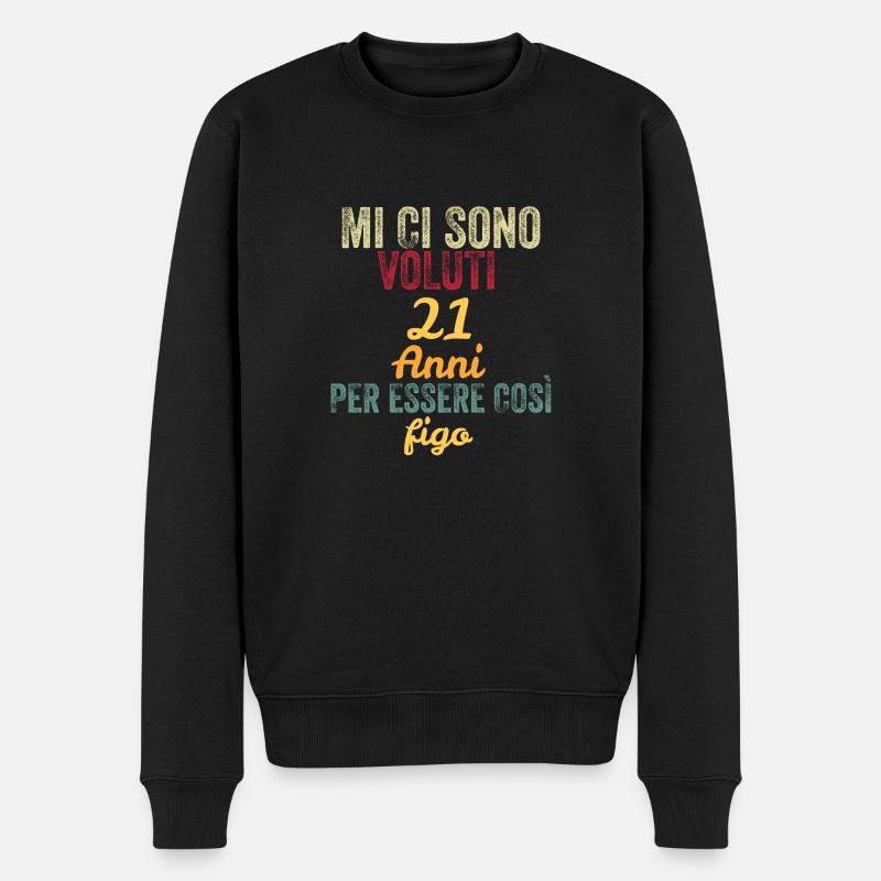 Ich habe 21 Jahre gebraucht, um so cool zu sein - Männer Premium Bio Pullover - Schwarz