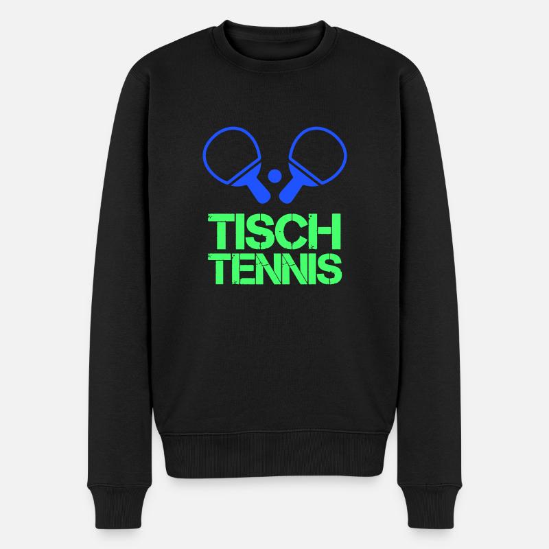 Tischtennis - Männer Premium Bio Pullover - Schwarz