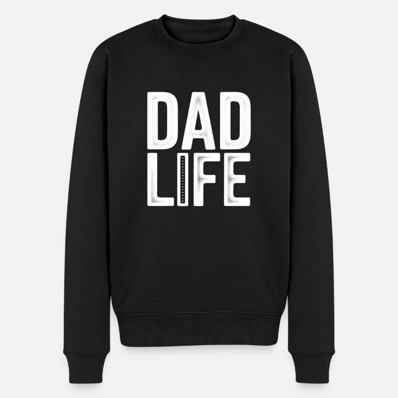 Dad Life - Männer Premium Bio Pullover - Schwarz
