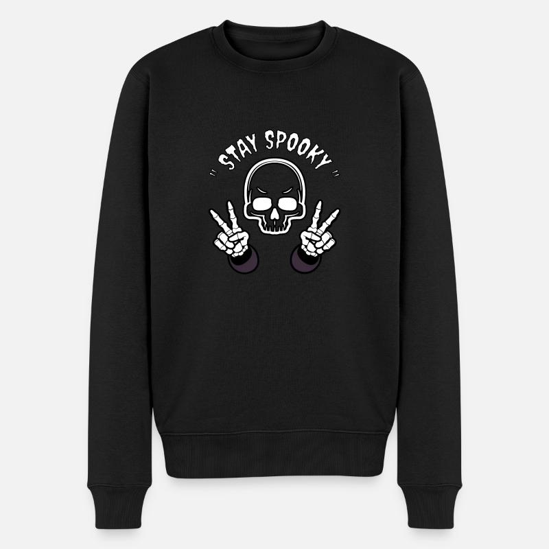 Stay Spooky Skeleton - Männer Premium Bio Pullover - Schwarz