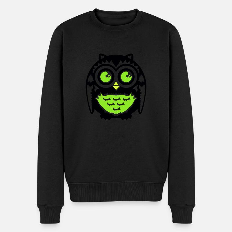 Hibou - Pull Premium bio Homme - noir