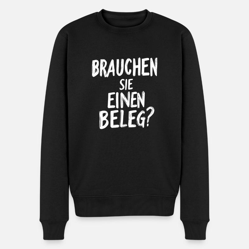 Avez-vous besoin d’un reçu ? -blanc - Pull Premium bio Homme - noir