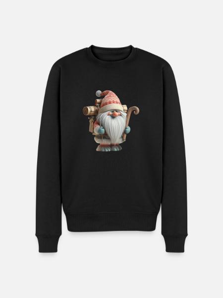 Christmas Troll 3 - Men's Premium Organic Jumper - black
