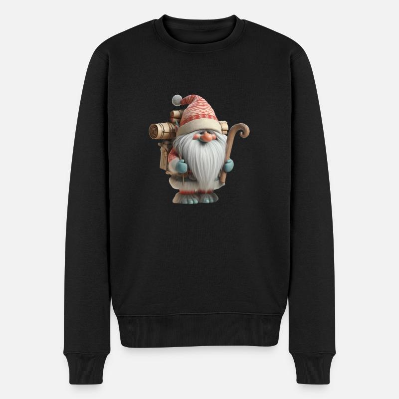 Weihnachtstroll 3 - Männer Premium Bio Pullover - Schwarz