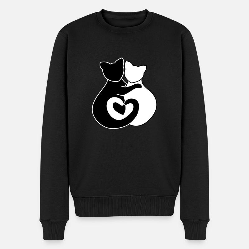 étreindre les chats - Pull Premium bio Homme - noir