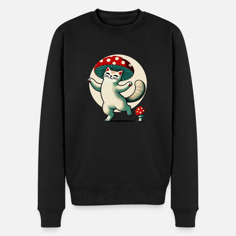 Champignon Kitty Cat - Pull Premium bio Homme - noir