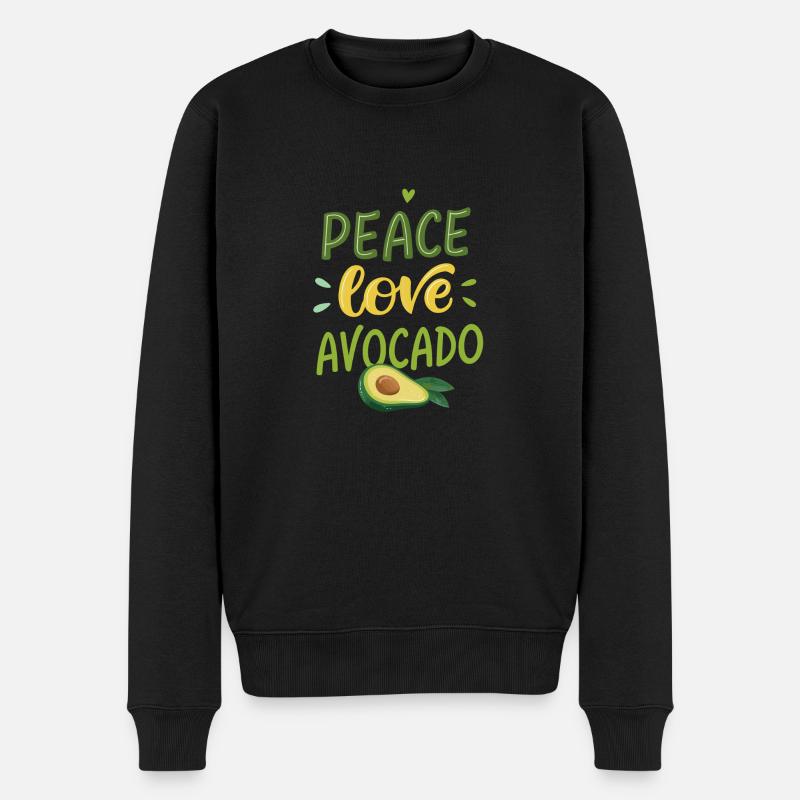 Peace Love Anwalt - Männer Premium Bio Pullover - Schwarz