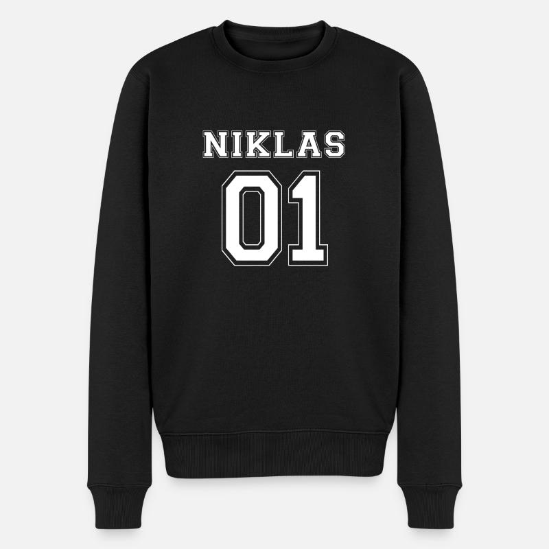 Niklas 01 - édition blanche - Pull Premium bio Homme - noir